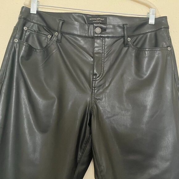 NWT Banana Republic  low rise bootcut Leather Pants Size 32/14 - Picture 7 of 15
